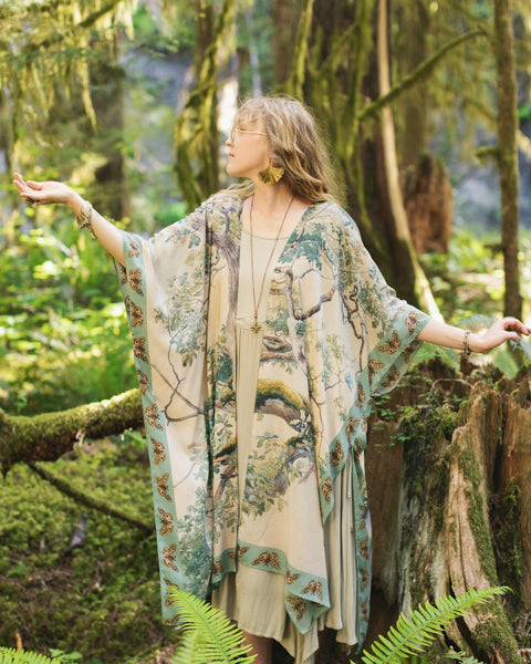 Our bohemian Goddess dusters are loved for their flowy drape and ease. 