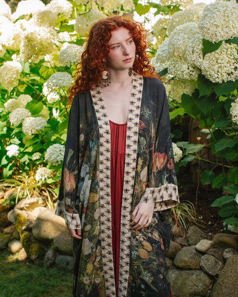 A customer favourite, our artisan Opera Dusters will light up your heart and your wardrobe.